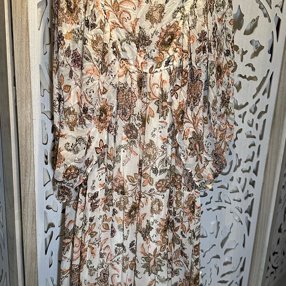 Anthropologie V-neck Long  Sleeve Maxi Dress - Picture 8 of 9